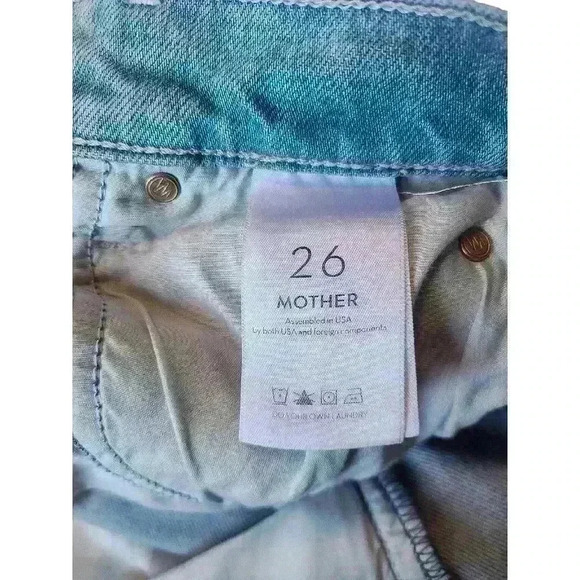 MOTHER Superior The Rascal Ankle Undone Hem Vacation Temptation Jeans Size 26 - Picture 9 of 10